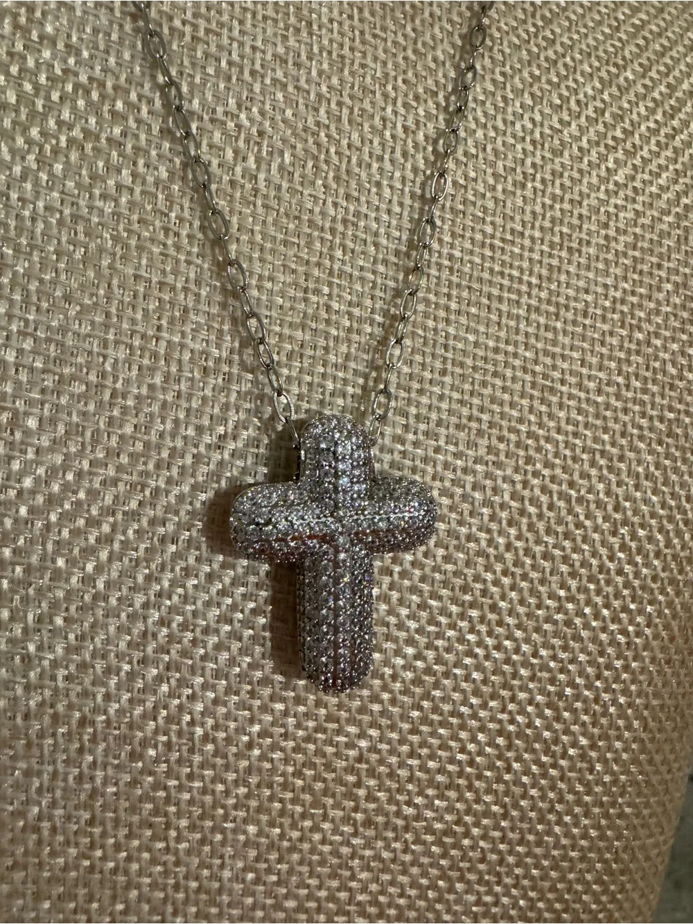 Treasure Jewels Faithful Glow Silver Cross Necklace - Women
